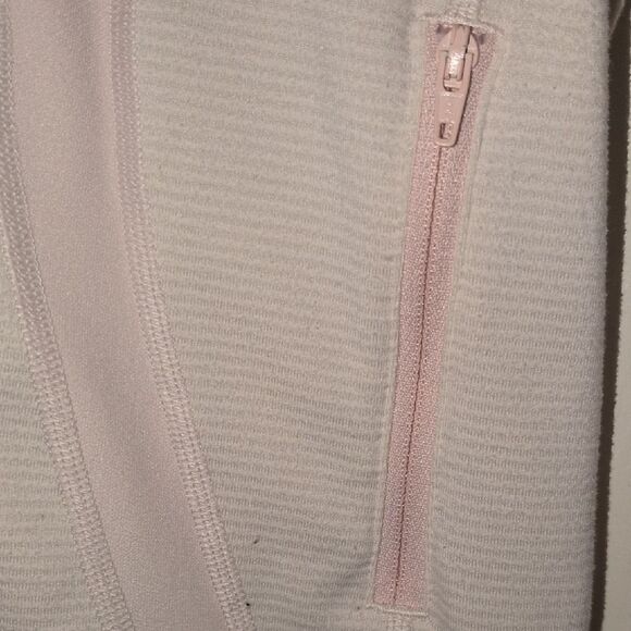 Lululemon Light Pale Pink/White Multi Zip-Up Jacket With Zippered Pockets. - Picture 6 of 14
